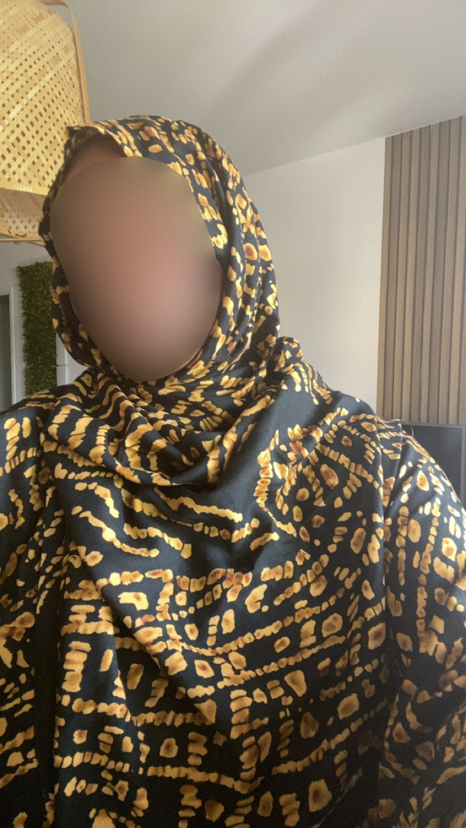 ROBE LONGUE EN COTON   JAUNE NOIR